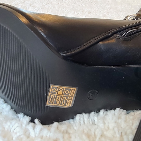 Nasty Gal Black Knee High Boots Sz 8 - Picture 7 of 11